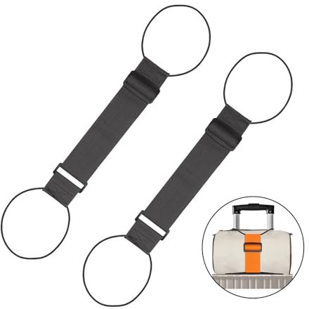 2 cinghie per il trasporto, cinghie per il fissaggio dello zaino, accessori per il fissaggio della cinghia per il bagaglio, tracolla da viaggio, universale, regolabile, pratica fibbia