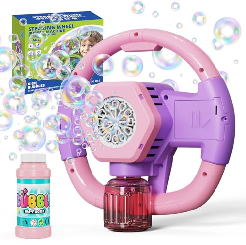 PANACARE Ratt bubbelmaskin, bubbelmaskin leksaker rosa (rosa)