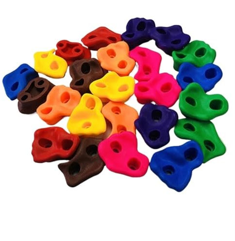 ZGXNYI Felsklettern Holds Kletterwand hält Spiele Wand Klettersteine ​​Spielzeug Spielplatz Outdoor Spielset FüR Indoor Und Outdoor Kletterwand(Colorful 10pcs no Screw)