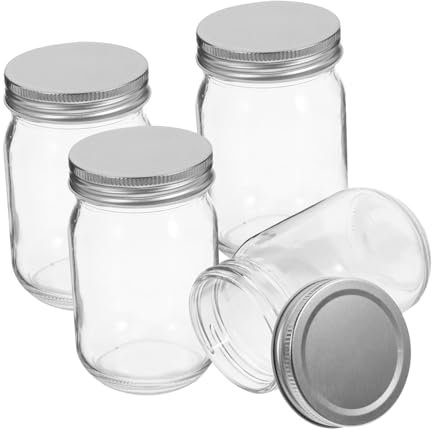 Cabilock 4stücke Transparente Glasbehälter Mit Deckel Für Honig Marmelade Vorratsgläser Mit Abdichtung Für Küche Home Hotels Restaurants