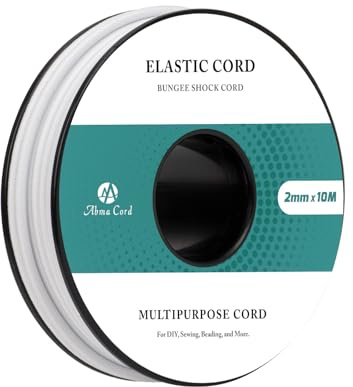 Abma Cord Cuerda Elástica 2mm x 10m Hilo Elástico Redonda Cuerda de Goma | Manualidades, Sombreros de Fiesta, Costura, Abalorios, Camping