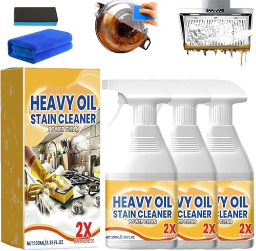 Liapu - Limpiador de aceite pesado de cocina, agente de limpieza de aceite pesado multiusos para cocina, potente limpiador de manchas de aceite de cocina, limpiador de espuma enemigo de aceite,