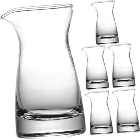 Veemoon 6stücke Milchkännchen Aus Glas Transparente Kleine Milchkännchen Glas Milchbehälter Für Latte Kaffee Und Wein