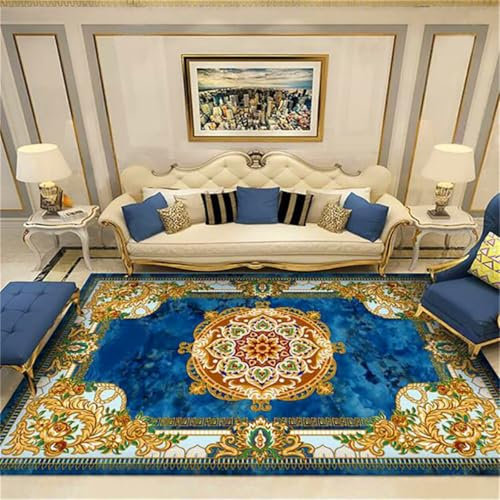 Kunsen Teppich Flur rutschfest Flokati Teppich Waschbar Retro-Stil Keine Allergien 200X300CM