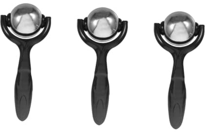 VALICLUD 3 Stück Manueller Massageball Kühlender Gesichtsroller Gesichts- Werkzeug Rollkugel Für Kalte Massage Heben Bildhauerei Hautpflege Massager Falten Rollen Massagegerät Schwarz Nur