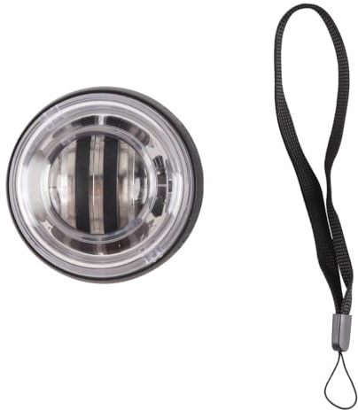 Enwye Black Power Ball Fitness Self-Starting Grip Trainer Gyroscope with Colorful Lights Wrist Exercise Ball for Hand and Arm Strength Training