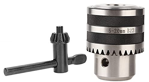 B22 Hochleistungs-Bohrfutter 5–20 mm mit Schlüssel für Metallarbeiten, CNC-Drehbank, Tischbohrmaschine
