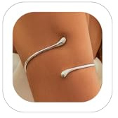 Xeyau Arm Cuff Jewelry for Women Arm Bracelet Upper Gold Silver Arms Cuff Set Adjustable Minimalist Accessories Silver