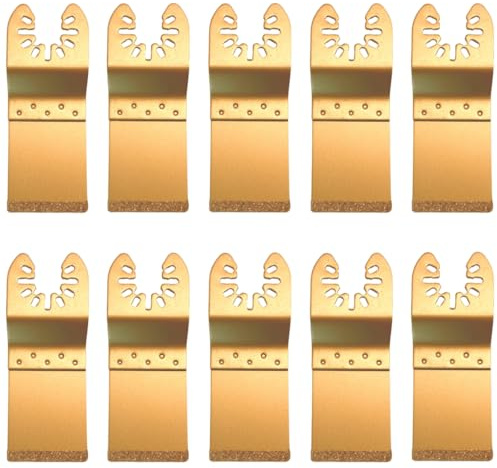 Rennie Tool 10 x 35mm Wide Carbide End Cut Multi Tool Blades | Compatible With Dremel Fein Makita Dewalt Multitools Etc. For Bricks, Plaster, Grout Removal. Oscillating Cutter Saw