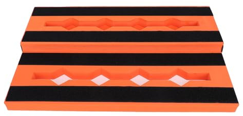 Fabater Guitar Pedal Board, EVA Multi Effects Storage Boards für 6-10 Pedale, Gitarrenpedal-Board, Pedalboard für Bands, Musikraum, Studio, Orange