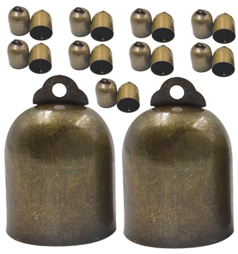 Hemobllo 20 Pezzi di Campanelle per Albero di Natale in Ottone Campanellini Artigianali Campanellini in Ottone per Campanelli Feng Shui