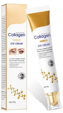 Crema Contorno de Ojos,Crema Contorno de Ojos de Colágeno para Bolsas y Ojeras,para arrugas atenuadas, hidratante antienvejecimiento,remescar bolsas y ojeras,20g