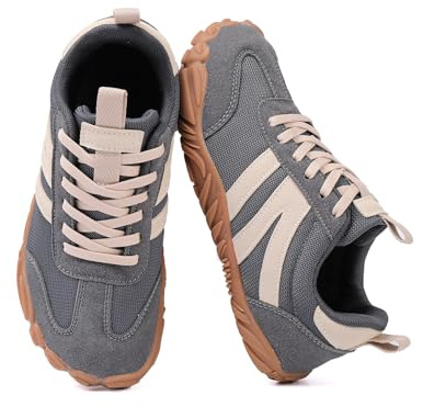 AONETIGER Wide Toe Box Barefoot Shoes Men Women Zero Drop Grey,9UK
