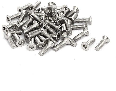 sourcing map 50Stk M3x10mm 304 Edelstahl Flachkopf Torx Maschineschrauben Befestigung DE de