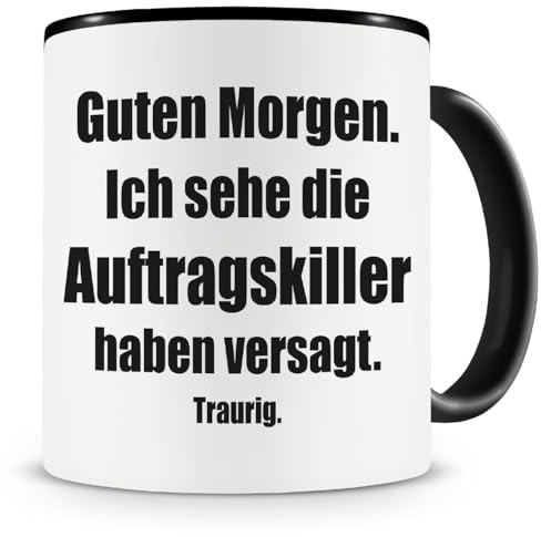 Samunshi® Die Auftragskiller haben versagt Tasse Kaffeetasse Teetasse Kaffeepott Kaffeebecher Becher 300ml schwarz