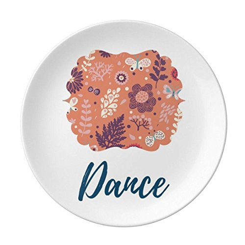 DIYthinker Pansy Flower Plant Paint Decorative Porcelain Dessert Plate 8 inch Dinner Home Gift