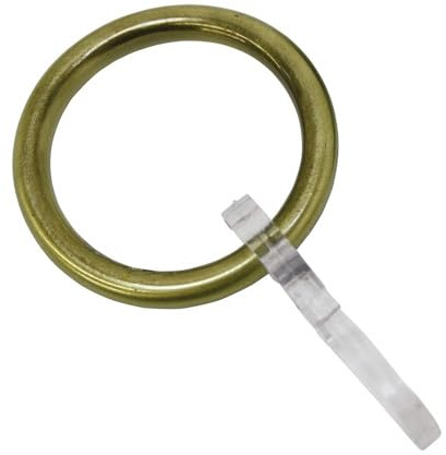 Gardinia 5822 - Anillas para Cortina con Ganchos (Metal de latón Envejecido, diámetro de 20 mm, 6 Unidades)