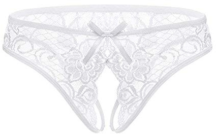 PERAMBRY Womens Sexy Lace Underwear Low Rise Underpants Plus Size Floral Lace Briefs