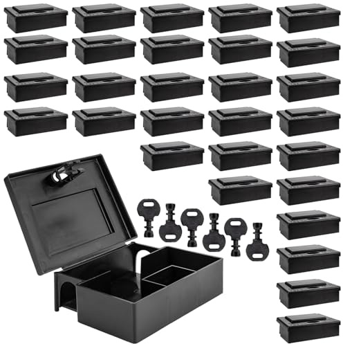 30 x Mausefalle Mäuse Maus Garten Köder Box Koederbox Köderbox Köderstation für Mäusegift Maeuse Mäuseköderbox Gift Koeder Wühlmaus Vertreiben Schlüssel Petigi