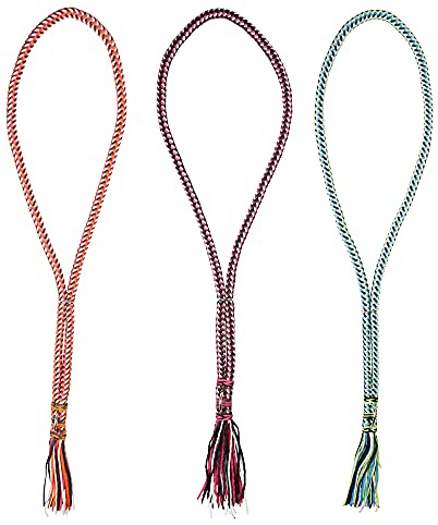 Pfiff 102932 Halsring für Pferde, Rund geflochten, Einstellbar, Länge 170cm Blau-Türkis