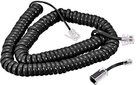 sourcing map Téléphone Corde Démêlant 360 Degré Rotatif Téléphone Fixe Câble avec Téléphone Combiné Corde 9.84 Ft