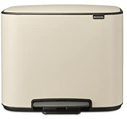 Brabantia Bo Pedal Bin - 36L Inner Bucket (Soft Beige) Waste Kitchen Bin - Soft Closing Lid