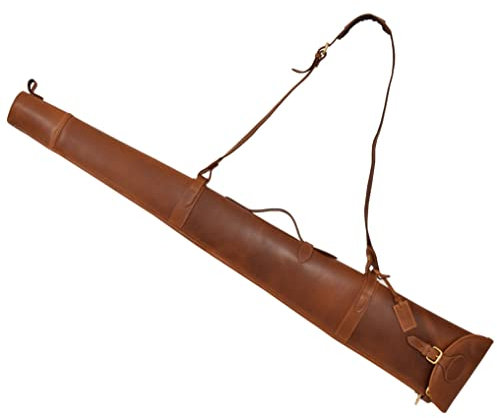 House of Leather Leder Waffentasche mit hochwertigem Schulterriemen Carlisle (Hellbraun)