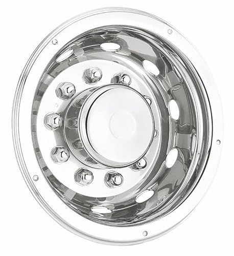 KRAM-TRUCK 22.5 TIR dekorative Radkappen 2 Stück Edelstahl verchromt Kompatibel mit DAF MAN Scania Volvo Renault Mercedes Iveco Ford Rückseite 529R