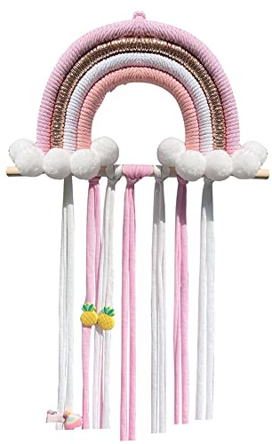Uposao Haarspangen Aufbewahrung Halter,Regenbogen Haarspangenhalter für Mädchen Haarschleifenhalter zum Aufhängen Haarklammern Organizer Haarschmuck Haarclips Halter Wandbehang Dekor Heimdekoration