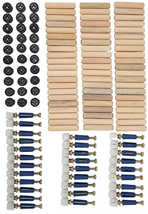 Kit di Connessione 3 in 1, Connettore Ruota Eccentrico Zincato, Resistente Alla Corrosione per il Montaggio di Pannelli di Mobili (Ruota eccentrica da 12 mm)