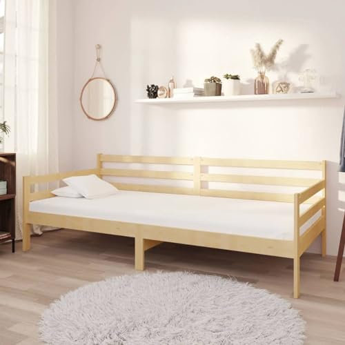 LAPOOH Tagesbett mit Matratze 90x200 cm Kiefer Massivholz, Schlafsofa, Daybed, Bettsofa, Sofa Bed, Sofabett, Schlafcouch, Jugendbett, Bettgestell, Bettcouch - 3083584