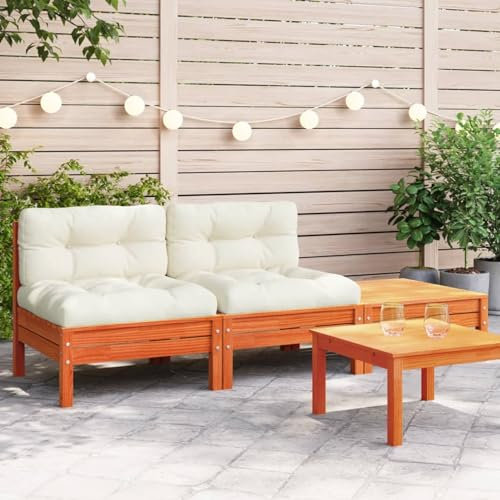 ZEYUAN Divano da giardino con Cuscini e poggiapiedi 2 posti, Divano Giardino Esterno, Divano Giardino Terrazza, Divani in Terrazza, Mobili da Giardino Esterno - 838182