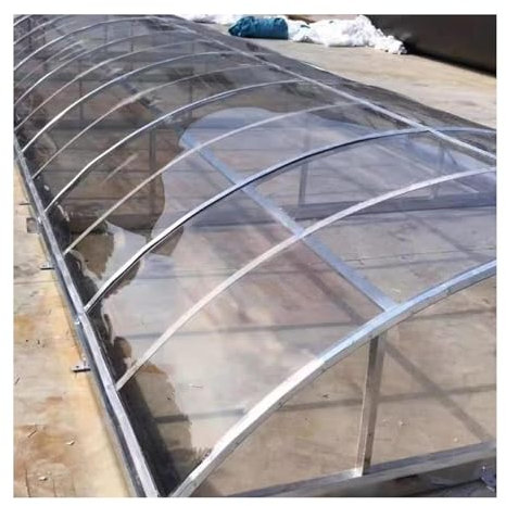 ZLRBN Ersatz Kunststoffplatten Gewächshäuser, Transparentes Sonnenhaus-Dachpaneel, Polycarbonatplatten, Geeignet Für Außenüberdachung, Carport, Gangdach (0.8x8m/2.6x26.2ft)