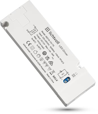 Lichtvoll Transformador 230V a 12V LED 18W Transformador LED 12V 1.5A Driver LED 12V Transformador LED 12V Transformador 12V Transformador 230V 12V Alimentación LED 12V Transformador LED