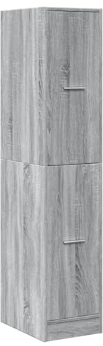 vidaXL Apothecary Cabinet Grey Sonoma 30x41x144,5 cm Engineered Wood