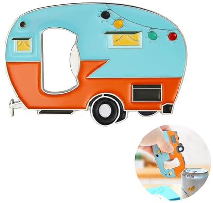 Wohnmobil Flaschenöffner Magnetisch Camping, Kühlschrank Flaschenöffner Bier, Bierflaschenöffner Gadgets Magnetisch Aus Metall, Bieröffner im Niedlichen, Schönes Wohnmobil Dekor