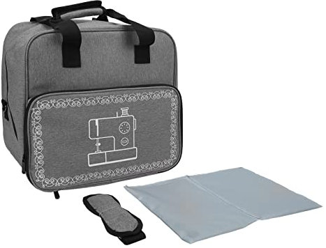 Gigicial Nähmaschinentasche, große Kapazität, mehrere Taschen, Reisetasche, Tragetasche für Nähmaschine (Grau)