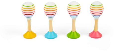 Bigjigs Toys Junior Maracas aus Holz - Kinder Musikinstrumente