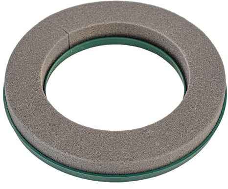 Trocken Steckschaum Kranz 30cm mit ringförmiger Plastikunterlage - für Profi Floristen & Hobby Bastler - Steckschwamm Ring für Trockenblumen & Kunstblumen - Floristik Zubehör & Floristikbedarf