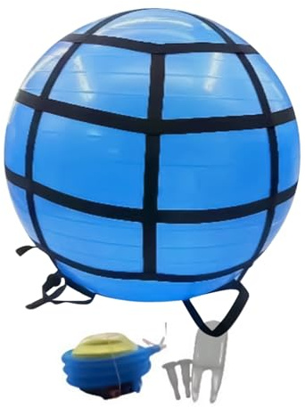 Exercise Ball - Thickened -proof Fitness Yoga Ball, Inflatable Pull Up Ball for Kids Training, with Mesh Bag, Fitness Ball with Pump, Burst Proof Fitness Equipment for Core Stability
