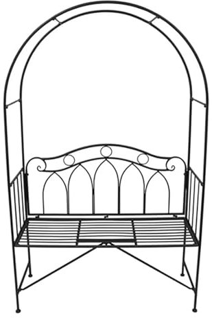 WANGCEPLSD Panchina da Esterno, Panchina da Giardino in Metallo, con Struttura Ad Arco per Arrampicarsi, per Cortile, Terrazza, Prato, Bordo Piscina, Portata 300 kg