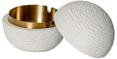 Poubelle De Table Capacité, Cendrier avec Couvercle Cendrier pour Intérieur Et Extérieur, Facile À Nettoyer, Parfaite pour Le Balcon, Également comme Décoration De Table Élégante C