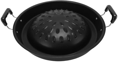 Depisuta Padella Grill Barbecue Coreana Tailandese, 2 in 1 Padella di Arrosto di Arrosto di Arrosto di Arrosto di Arrosti in Alluminio da Bistecca di Fumio (35 cm/13.78in nero)