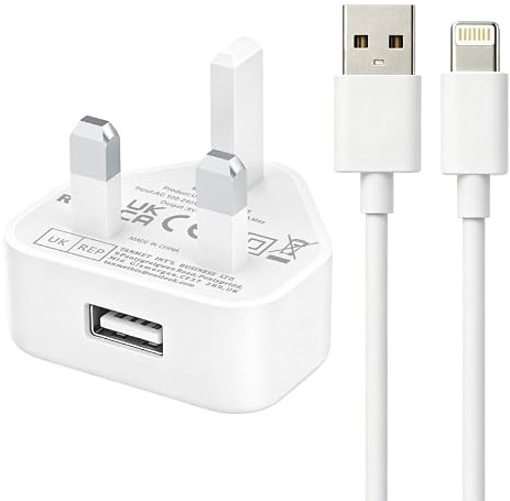 iPhone 8 7 6 5 Charger Plug and Cable,[MFi Certified] Old Apple Lightening Charger USB Cable and Plug with i Phone Lead 5W 5V 1Amp Charging for iPhone 6S 5 5C 5S SE Xs Max XR X 13 12 11 10