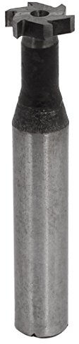 sourcing map 6 Flöten 12mm Schneidmesser 3 mm Schnitttiefe T Nut Fräser | gerader Schaft
