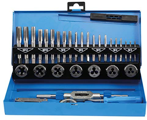 TARAUDS-FILIERES 3 à 12 mm EN COFFRET, EN ACIER HSS-G
