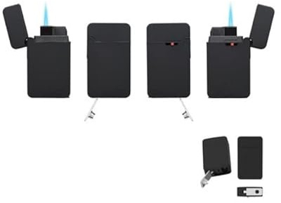 Atomic Accendino antivento elettronico ricaricabile fiamma Jet con buca sigari incorporato (3)