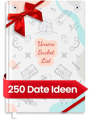 Bucket List für Paare | Paargeschenk | Geschenke für Paare und Partner | A4 | Überraschung Freundin Freund zum Geburtstag, Valentinstag, Jahrestag | Pärchenbuch mit 250 DateIdeen (Pastell)
