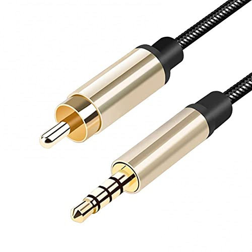 Hapihom Digitales Koaxial-Audio-Video-Kabel RCA 3,5 mm Klinkenstecker Line Video/Audio-Verlängerung Koaxialkabel HDTV-Stereo für TV-Verstärker 1 Meter