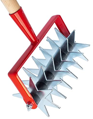 Cultivator, Rotary Hand Soil Scarifier Cultivator with Handle, 22 cm / 8.6 in Wide, Gardening and Farming Tool